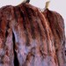 Vintage 1980's Short Fur Coat Cropped Jacket, Modern Size 8, Small