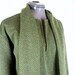 Vintage 1970's Green Herringbone Knit Tent Dress, Modern Size 12 Medium