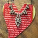 Vintage Reclaimed Heart Tin Ornament, Upcycled, Gifts under 15, gifts for her, Christmas ornament, ready to ship