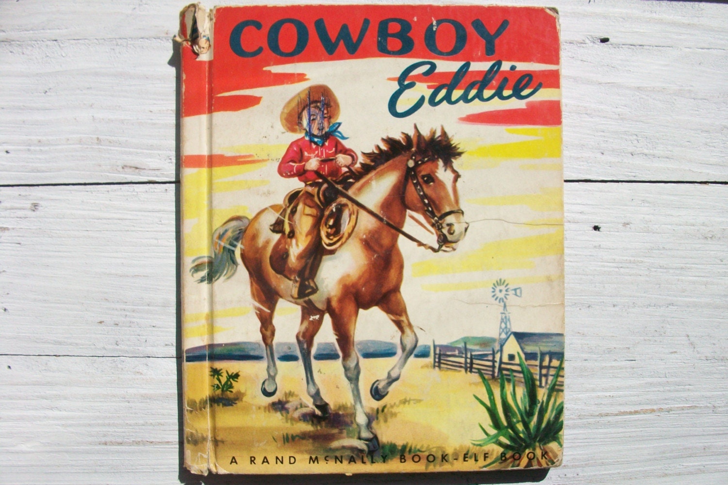 Vintage 1950s Childrens Book Cowboy Eddie