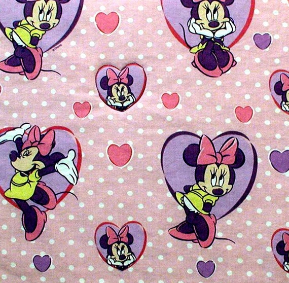 Items similar to Disney Fabric Minnie Mouse Cotton 1 Yard Pre