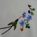 Vintage Hand Embroidered Linen Placemats and Napkins with Hummingbirds from EnglishPreserves