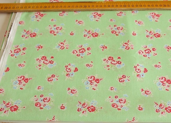 lecien shabby chic fabric roses green half yard lecien shabby chic fabric roses green half yard