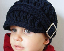 Navy Blue Boys Hat Navy Boy Hat 4T to Preteen Boy Clothes Boy Clothing Crochet Winter - il_214x170.130934699