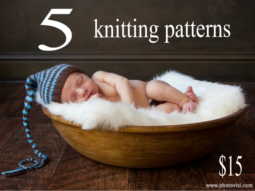 5 Baby Photo Prop Knitting Patterns for 15 Dollars -- Make Your Own Photo Pro...