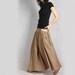 RED POCKET LONG SKIRT (beige) less is more (Q1001)
