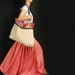 Red Pocket maxi SKIRT (coral) less is more line (Q1001)