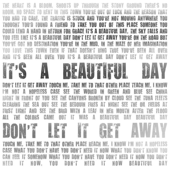 Canvas Art Lyrics Music Song Typography Personalized