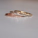skinny and stackable eternity diamond wedding band 14k White or Rose or Yellow gold