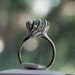 Sea foam Aquamarine chrysanthemum ring - on hold