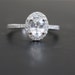 Oval White sapphire and white gold ring