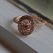 1.6ct oval peach champagne sapphire diamond ring 14k rose gold