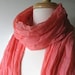 Barely There Fabric Summer Scarf Pink Coral