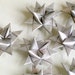 3d Star ornaments folded paper silver Moravian Christmas