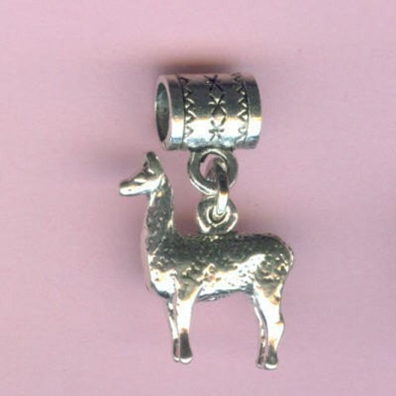 Sterling LLAMA Charm Bead for Pandora Troll Add a Bead Charm