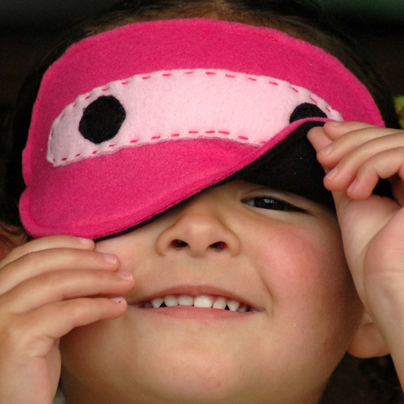 Pink Ninja Girl Sleep Mask. Cute Girly Deadly Sleep Wear Gift