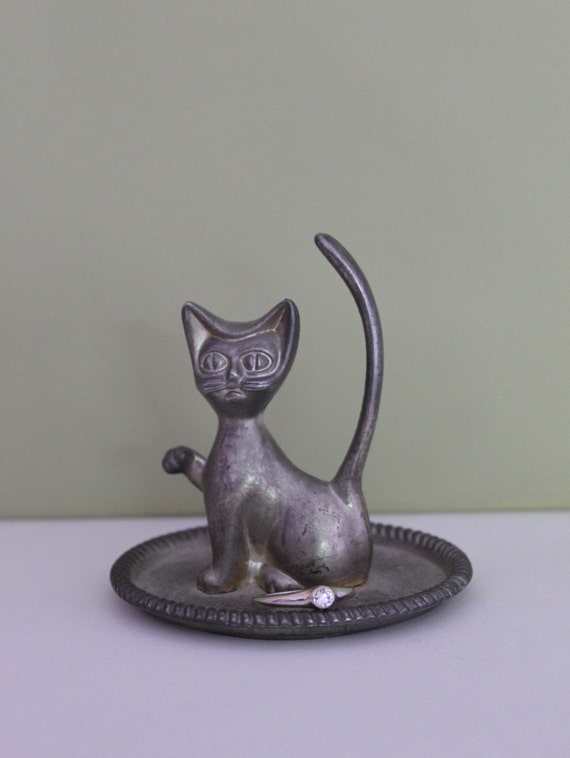VINTAGE cat JEWELRY HOLDER