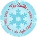 Snowflake Winter Wonderland Holiday Address Labels - Circle Stickers