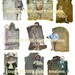 GHOSTLY CEMETERY HIDE AND SEEK...ALTERED VINTAGE CHILDREN...HALLOWEEN...DIGITAL COLLAGE SHEET