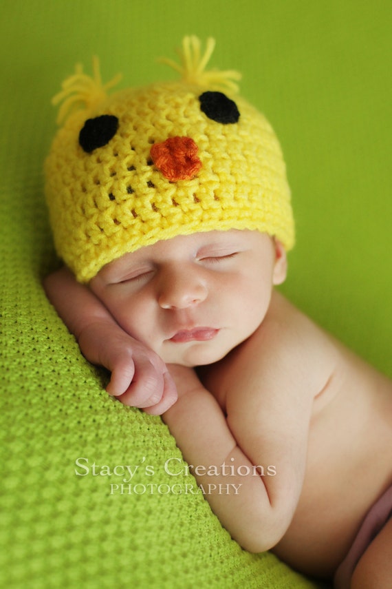 Baby Chick Hat Crochet Baby Hat Baby Chicken Hat Baby