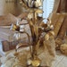 Vintage Italy Florentine Shabby Flower Candle Holder Metal
