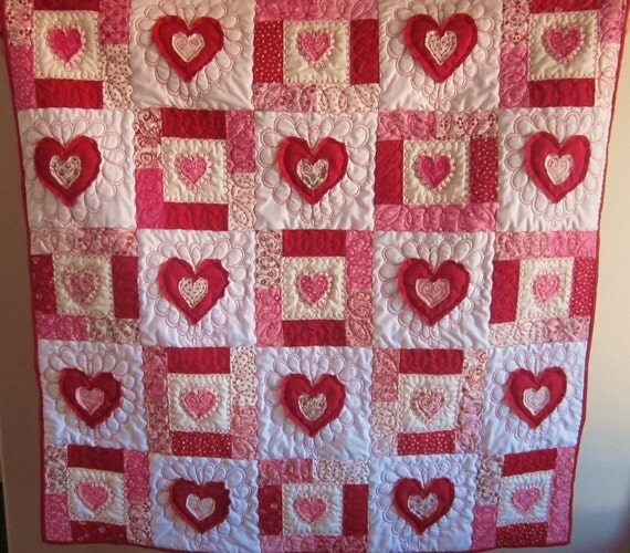 Items similar to Valentine Charm Baby Quilt PDF Pattern Always ...