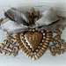 GRACES RECEIVED - shabby chic Sacred Heart ex voto treasure box