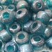 60 Ocean Blue or Teal Glass Crow Roller or Pony Beads 9x7mm
