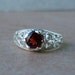 Almandine Garnet Sterling Silver Filigree Ring, Cavalier Creations
