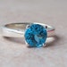 Genuine Swiss Blue Topaz Sterling Silver Ring, Cavalier Creations