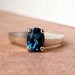Genuine London Blue Topaz 2ct Oval Sterling Silver Ring, Cavalier Creations