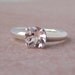 7mm Morganite Argentium Sterling Silver Ring, Cavalier Creations