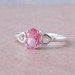 Genuine Baby Pink Topaz by Swarovski, Sterling Silver Heart Shank Ring, Cavalier Creations
