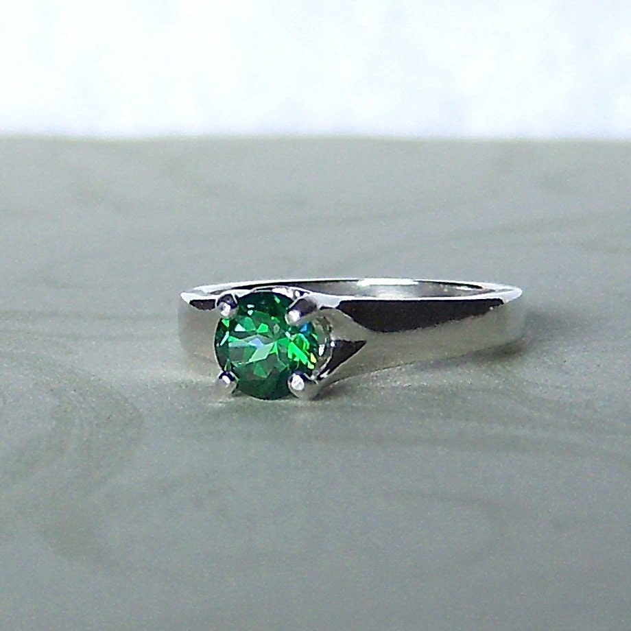 Rainforest Green Topaz by Swarovski Sterling Silver Ring