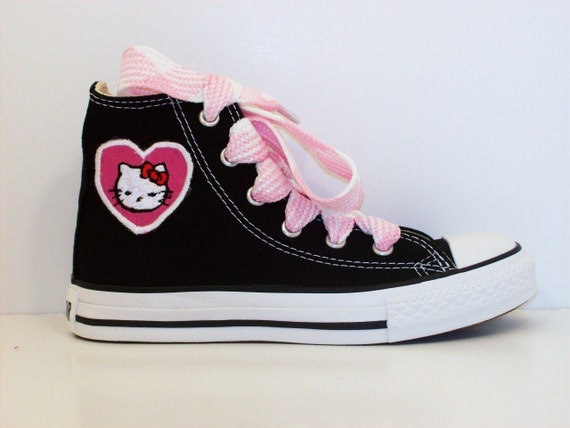 Adult Custom Chuck Taylor Hello Kitty Converse by misskaystitches