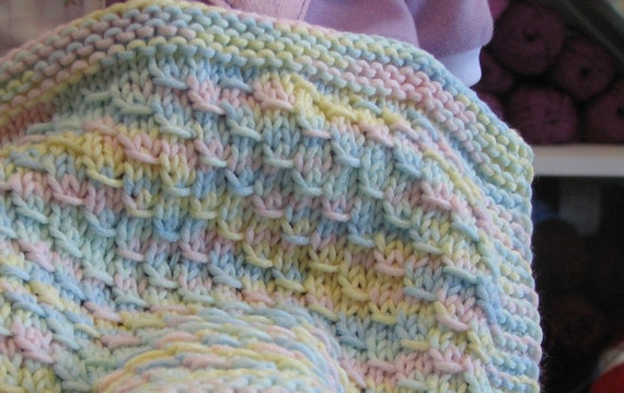 Dragon Baby Blanket Easy level knitting pattern