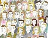 Tough Crowd.  Limited edition print by Vivienne Strauss.