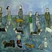 Original oil painting by Vivienne Strauss - Dog Days.