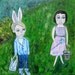 Easter. Original oil painting on canvas by Vivienne Strauss.