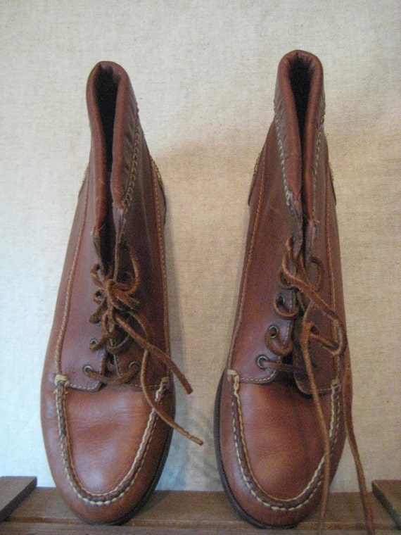 RESERVE...Vintage Cole Haan Country Boots Leather Lace Up