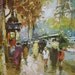 VINTAGE European Cityscape Litho - wall art - watercolor - antoine blanchard