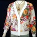 80's vintage FLORAL jersey t-shirt cardigan top M