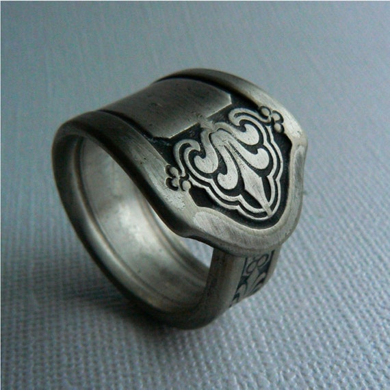 One of a kind Mens Antique Silver Spoon Ring... Size by Revisions