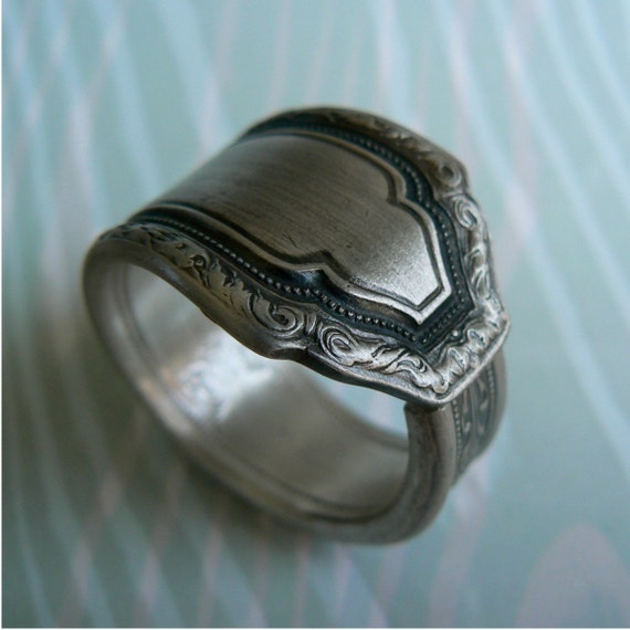 Mens Antique Silver Spoon Ring includes Care and by Revisions