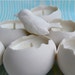 Porcelain Votive Soy Candles, Set of 6 Eggs with Porcelain Bird