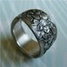Spoon Ring, Antique Silver Pattern: Narcissus
