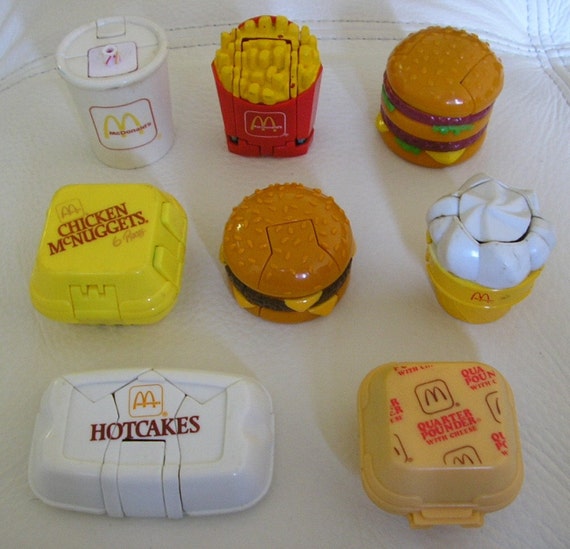 Vintage 80's McDonalds Fast Food Transformers Toys Lot by 52girls