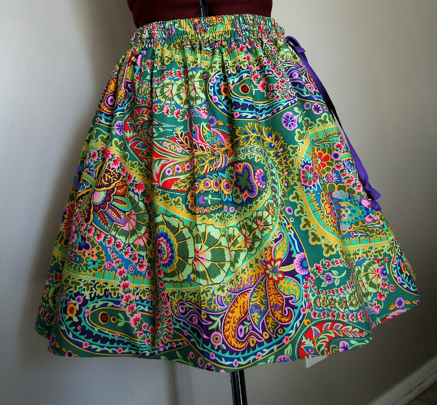 Green and Purple Skirt