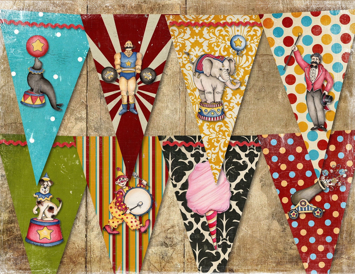 Vintage Circus Banners 100
