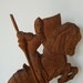 Vintage Knight on Horseback Wood Carving